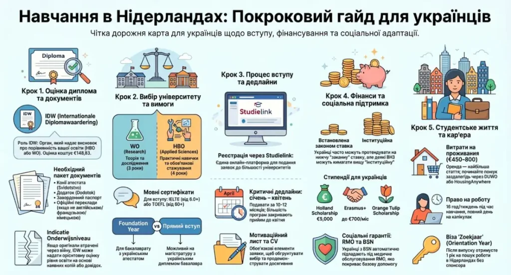 Інфографіка підготовка до вступу в Нідерланди
